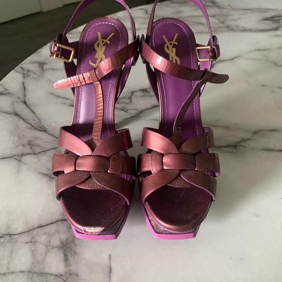 YSL Tribute Stingray heel - platform sandals - Picture 7 of 14
